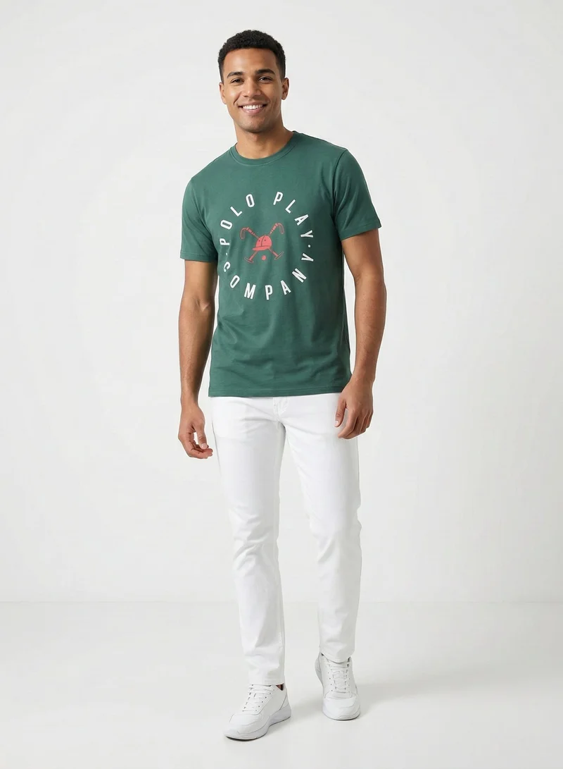 Polo Play Mens Graphic T-shirt -GREEN